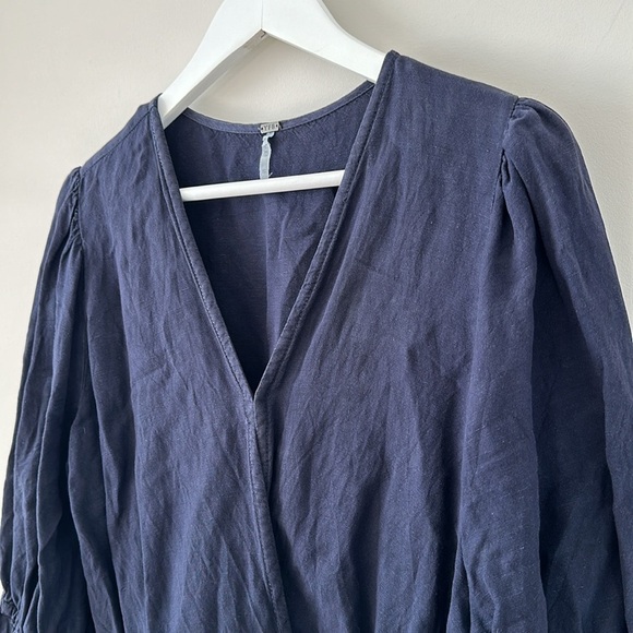 Young Fabulous and Broke YFB Morgan Romper French Navy Shorts Linen Playsuit Sm - Picture 4 of 13